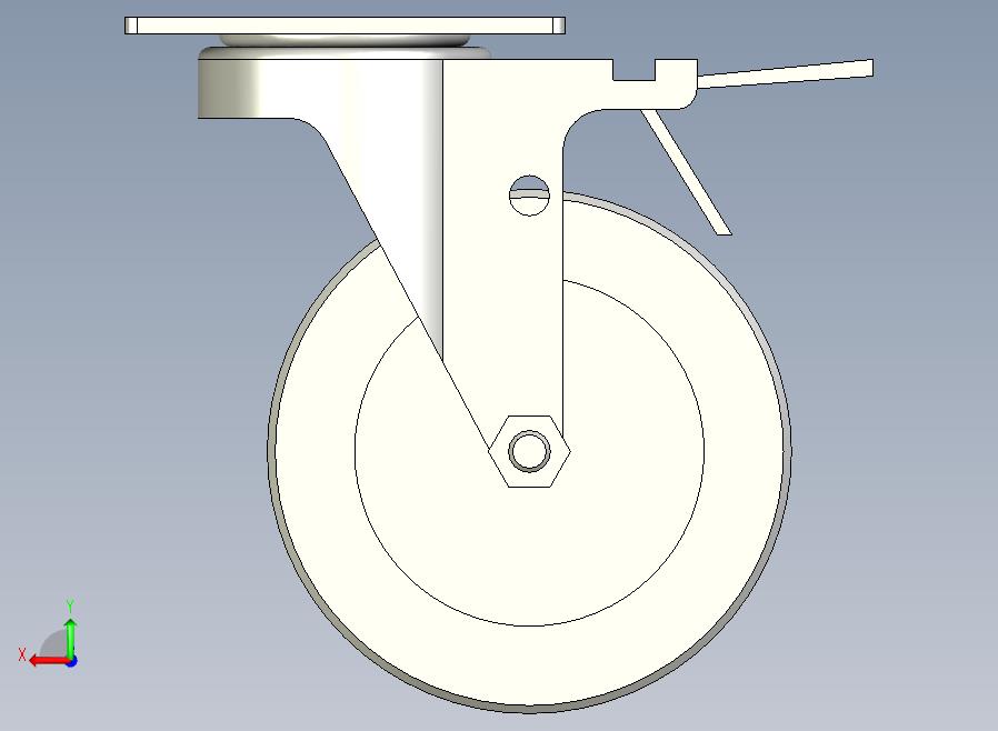 中重载型(200~300kg)万向双刹型脚轮[CADH125-NB]