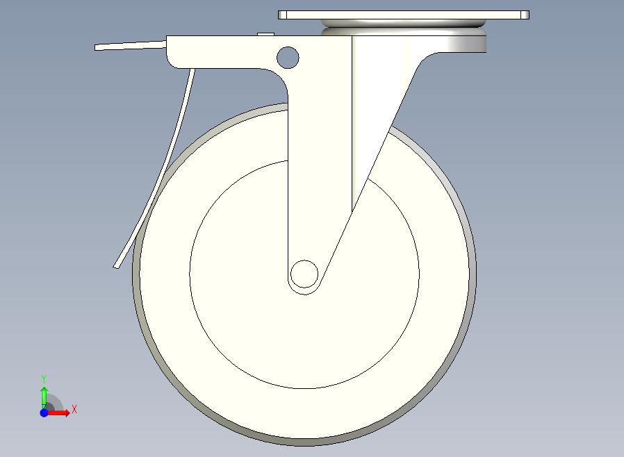 中载不锈钢型(130~150kg)万向钢双刹型脚轮[CAHLS125-U]