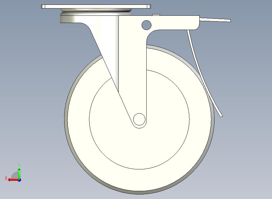 中载不锈钢型(130~150kg)万向钢双刹型脚轮[CAHLS125-U]