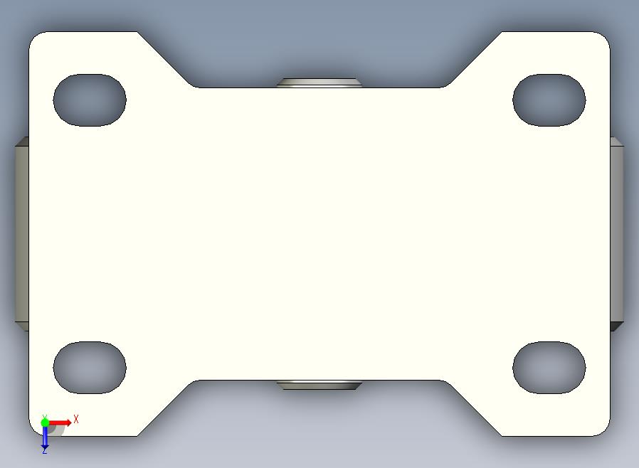 中载型(110~130kg)固定型脚轮[CAFG100-UB]