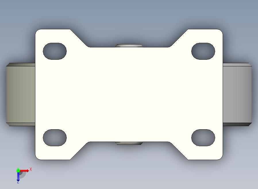 中载型(110~130kg)固定型脚轮[CAFG125-UB]