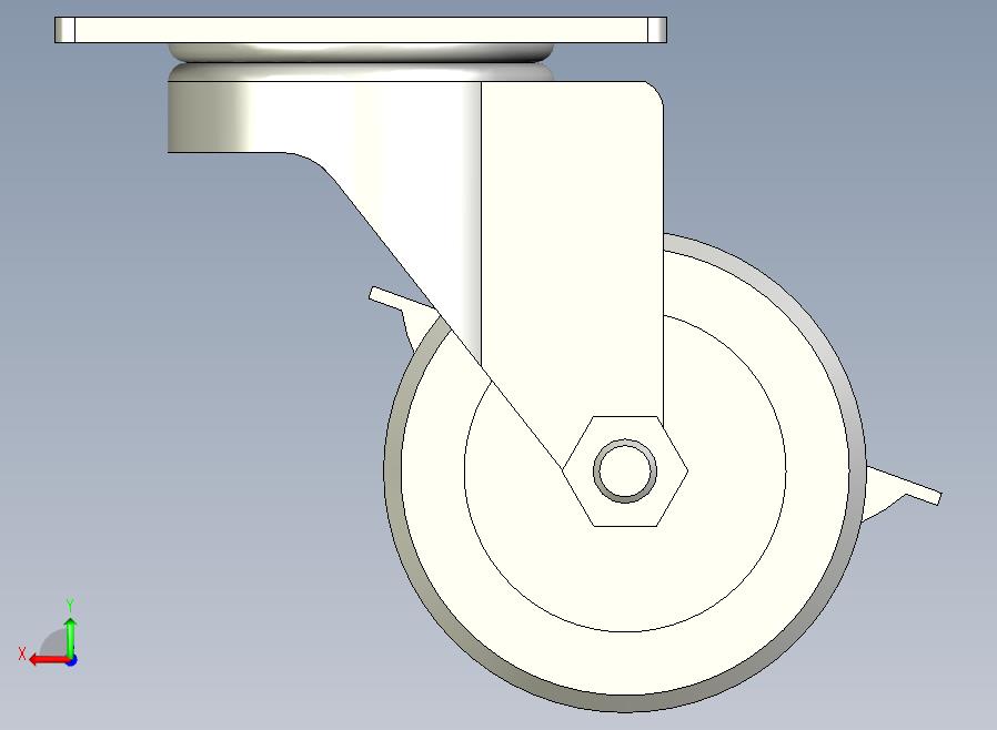 中载型(120~150kg)侧轮刹型脚轮[CAHC75-U]