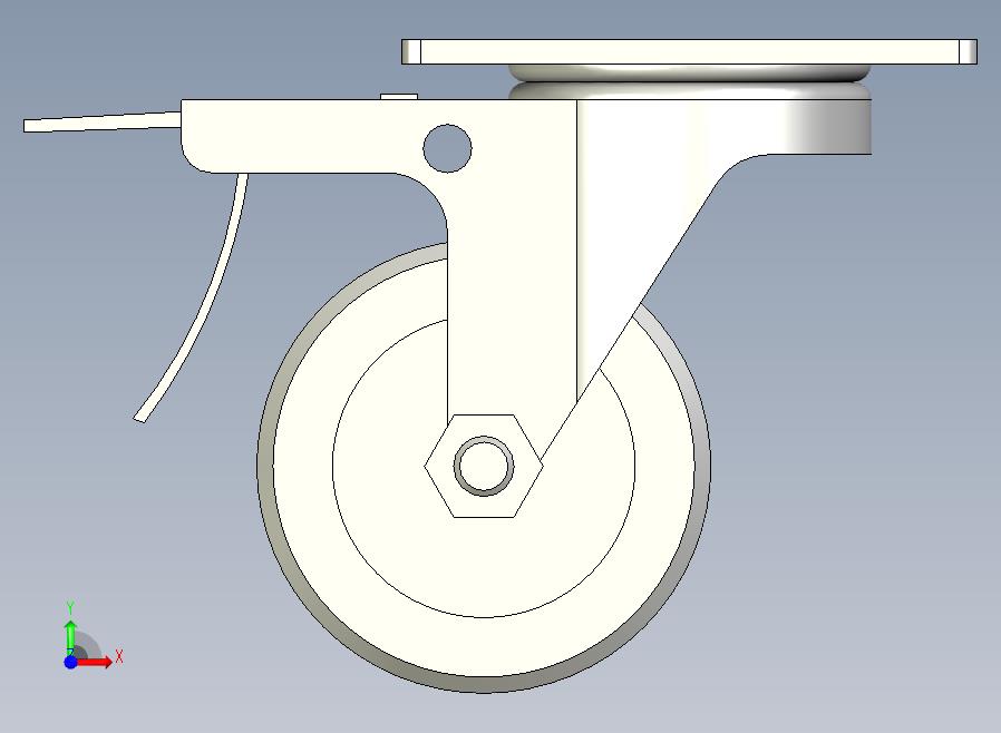 中载型(120~150kg)钢双刹型脚轮[CAHL75-U]