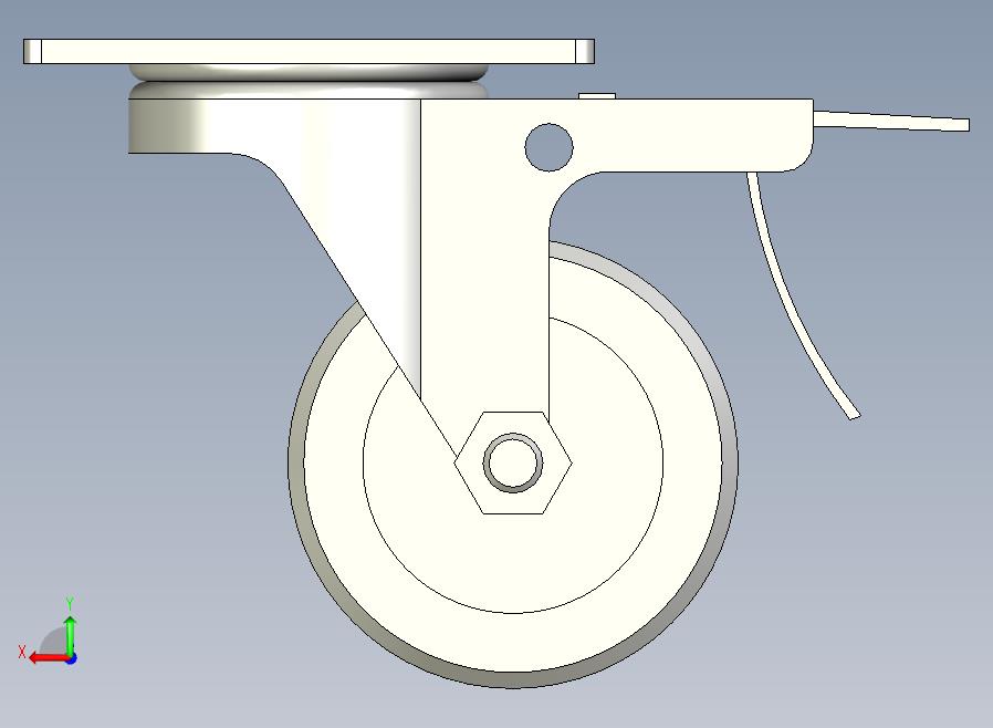 中载型(120~150kg)钢双刹型脚轮[CAHL75-U]