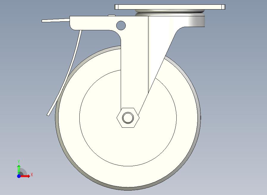 中载型(120~150kg)钢双刹型脚轮[CAHL125-U]