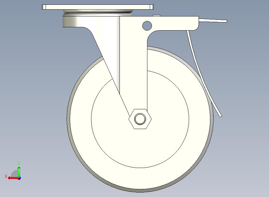 中载型(120~150kg)钢双刹型脚轮[CAHL125-U]