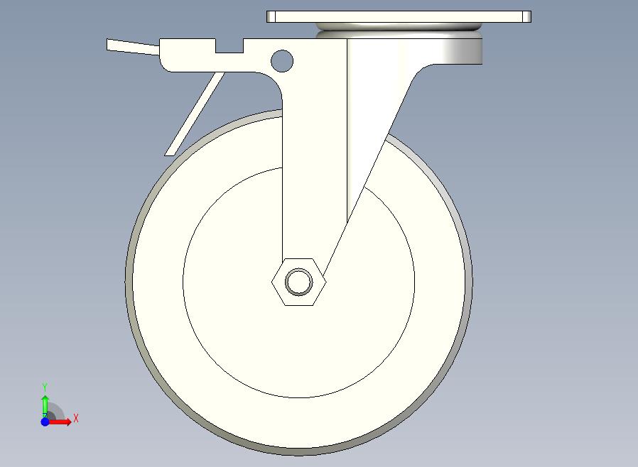 中载型(120~150kg)塑双刹型脚轮[CAHH125-U]