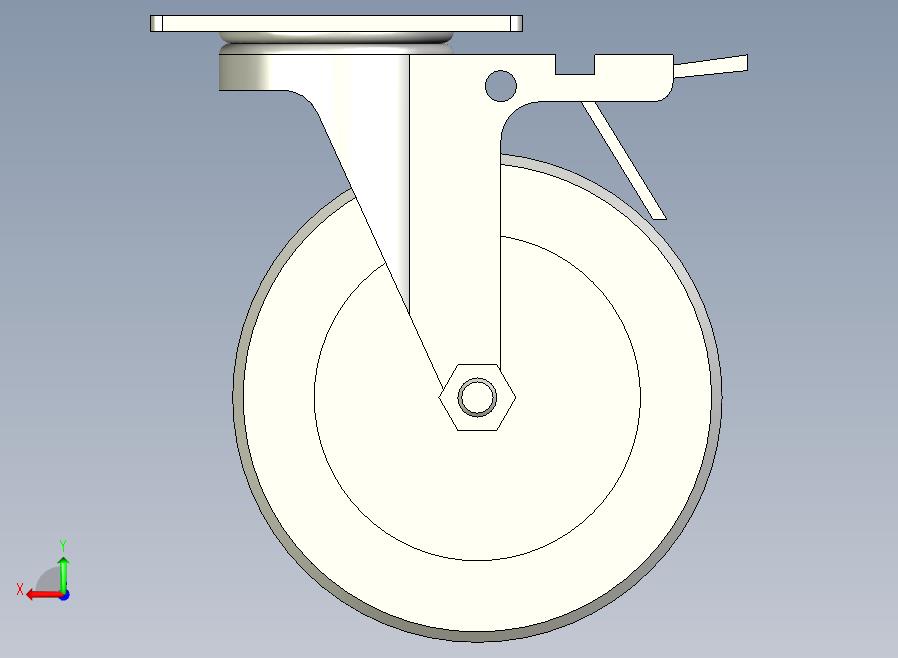 中载型(120~150kg)塑双刹型脚轮[CAHH125-U]