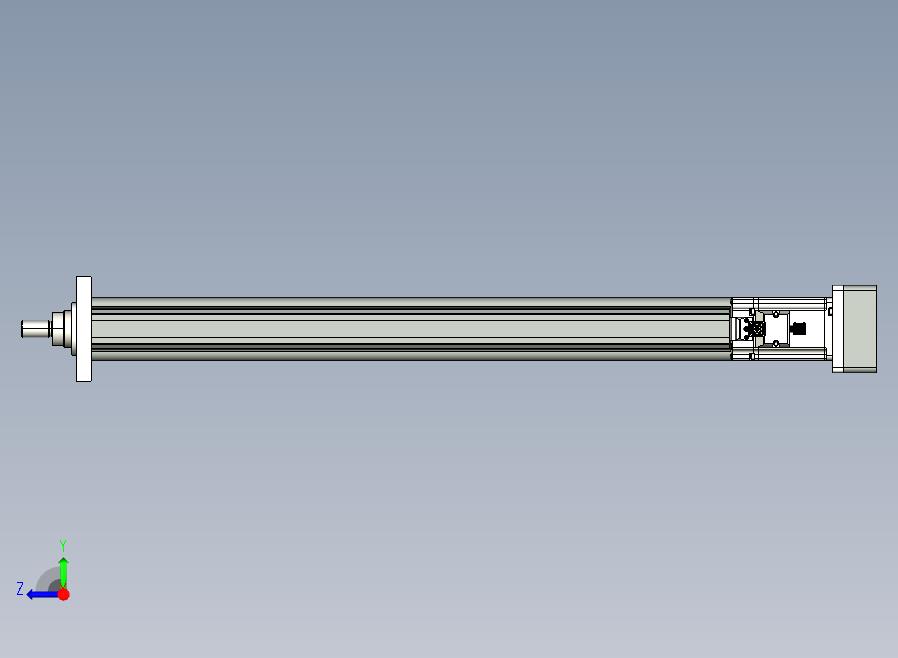 折返式02-R610-60法兰前法兰+外螺纹-B电动缸[HJ002-R610-60法兰]