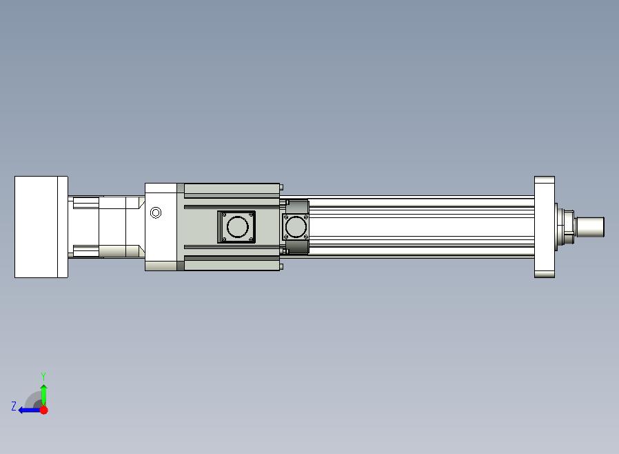 折返式04-R510-90-130法兰-前法兰+外螺纹（不防转AB）电动缸[HJ004-R510-90-130法兰]