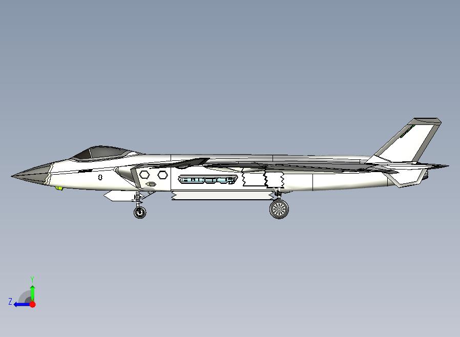 歼20战斗机模型3D图