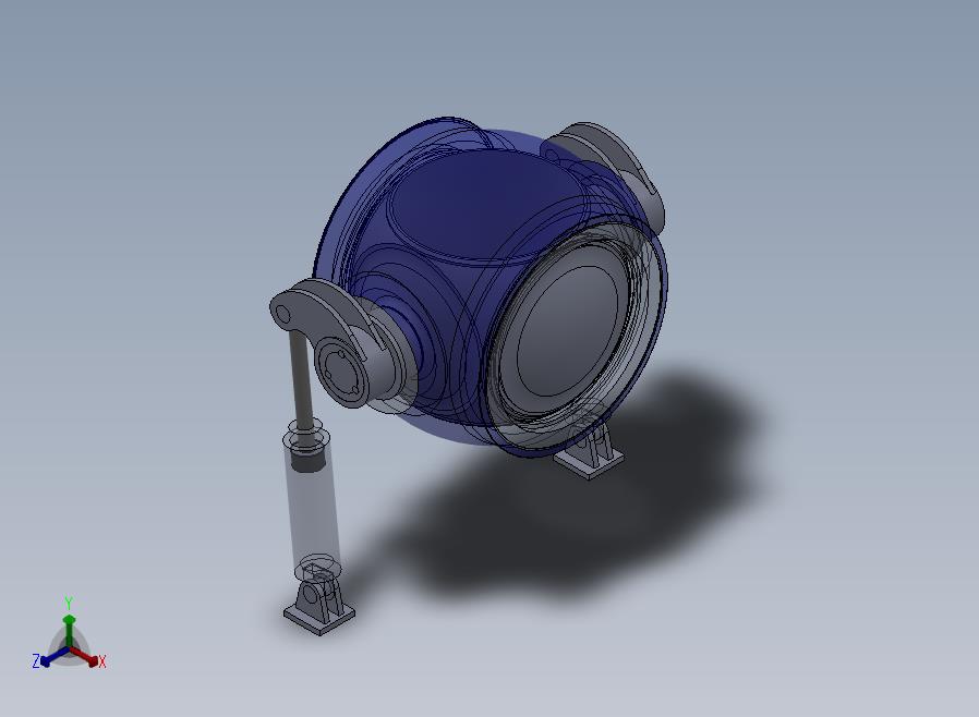 抽水蓄能电站进水球阀3D模型