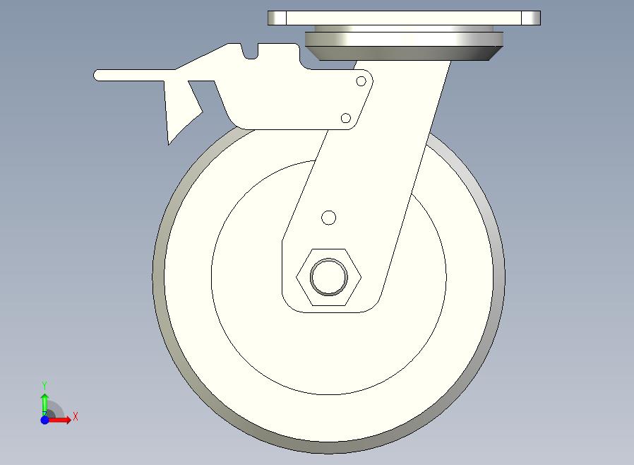 重载型(300~450kg)万向带塑双刹型脚轮[CAKH150-NB]