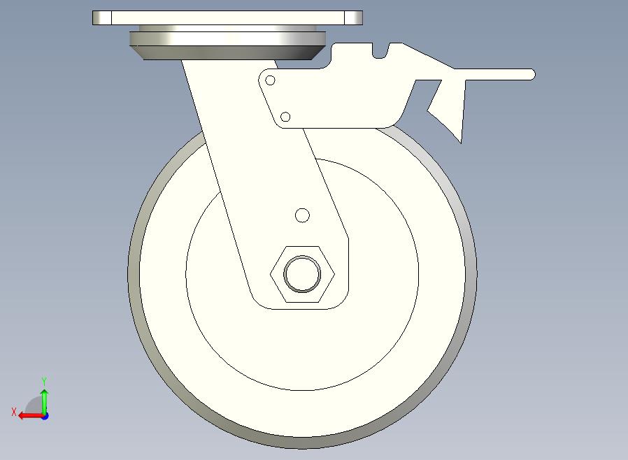 重载型(300~450kg)万向带塑双刹型脚轮[CAKH150-NB]