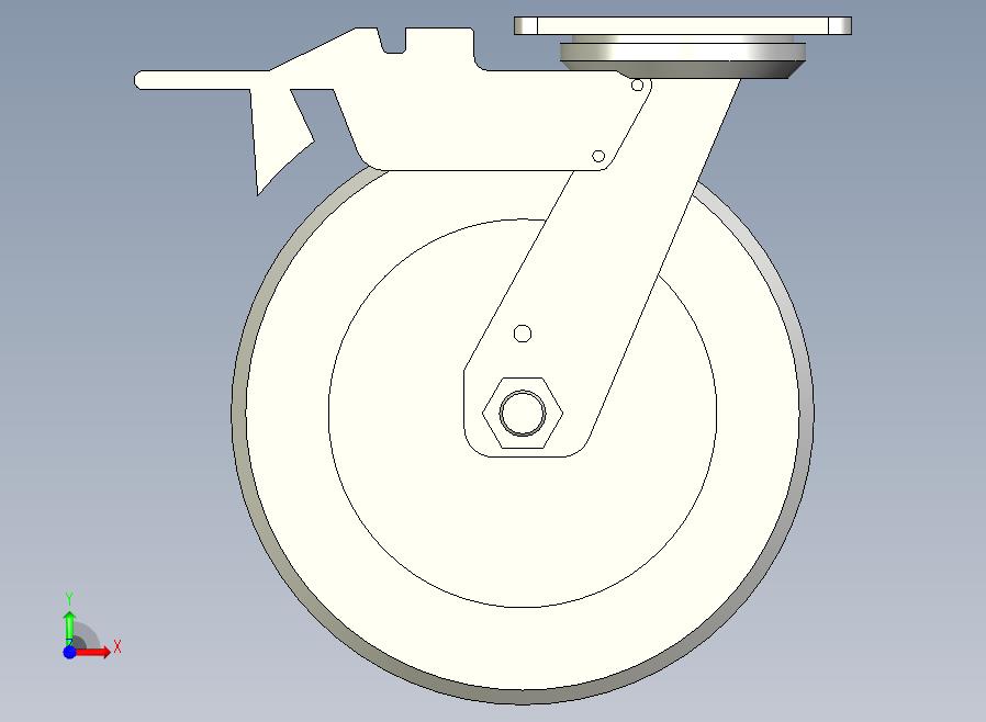 重载型(300~450kg)万向带塑双刹型脚轮[CAKH200-NB]