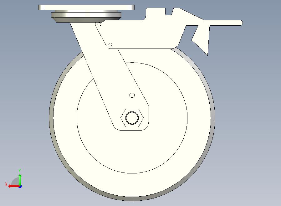 重载型(300~450kg)万向带塑双刹型脚轮[CAKH200-NB]