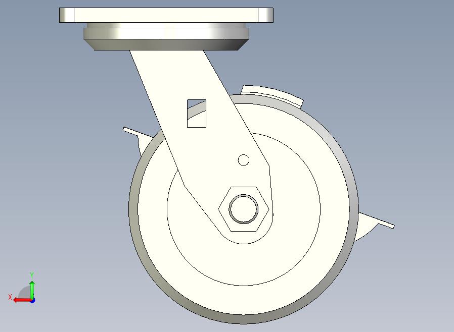 重载型(400~500kg)万向带侧轮刹型脚轮[CAQC125-TB]