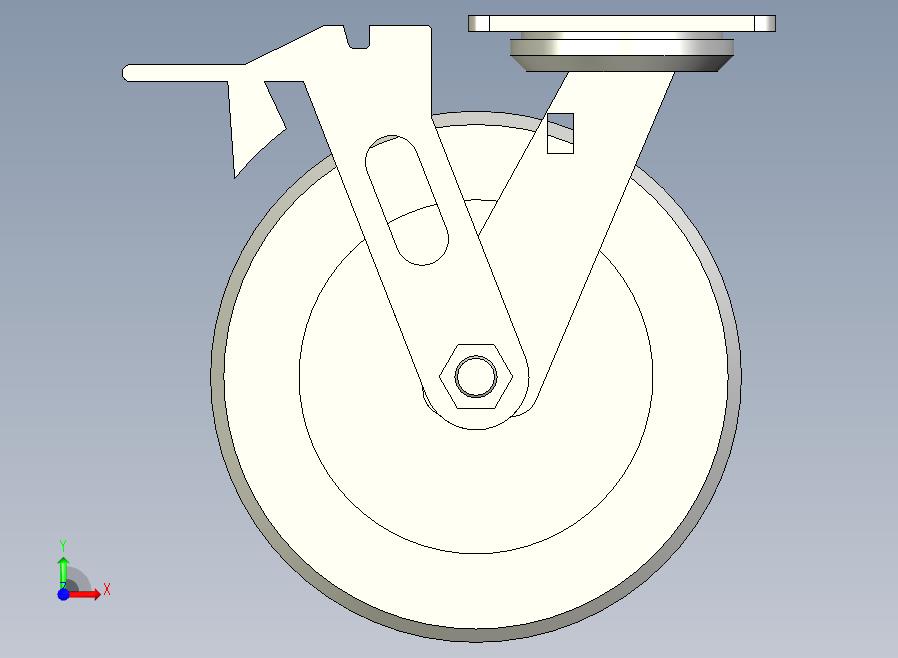 重载型(300~450kg)万向带钢双刹型脚轮[CAKL200-NB]