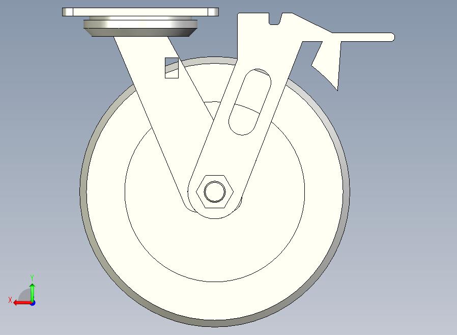 重载型(300~450kg)万向带钢双刹型脚轮[CAKL200-NB]