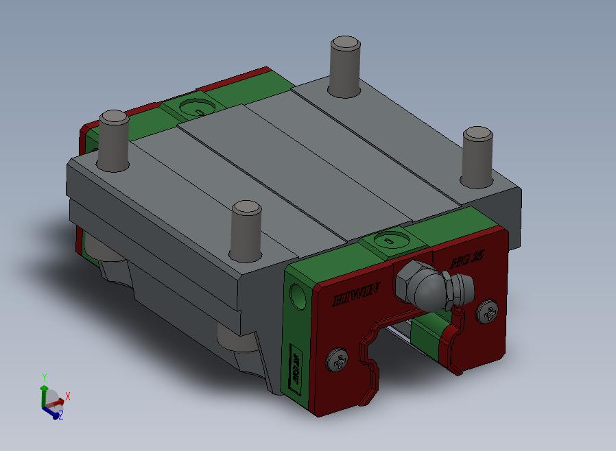 solidworksHIWIN上银直线导轨滑块副25cc