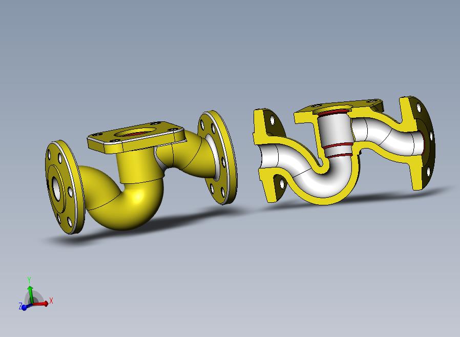 Solidworks教程70高级管道设计模型溢流管道三维基本零件造型设计。