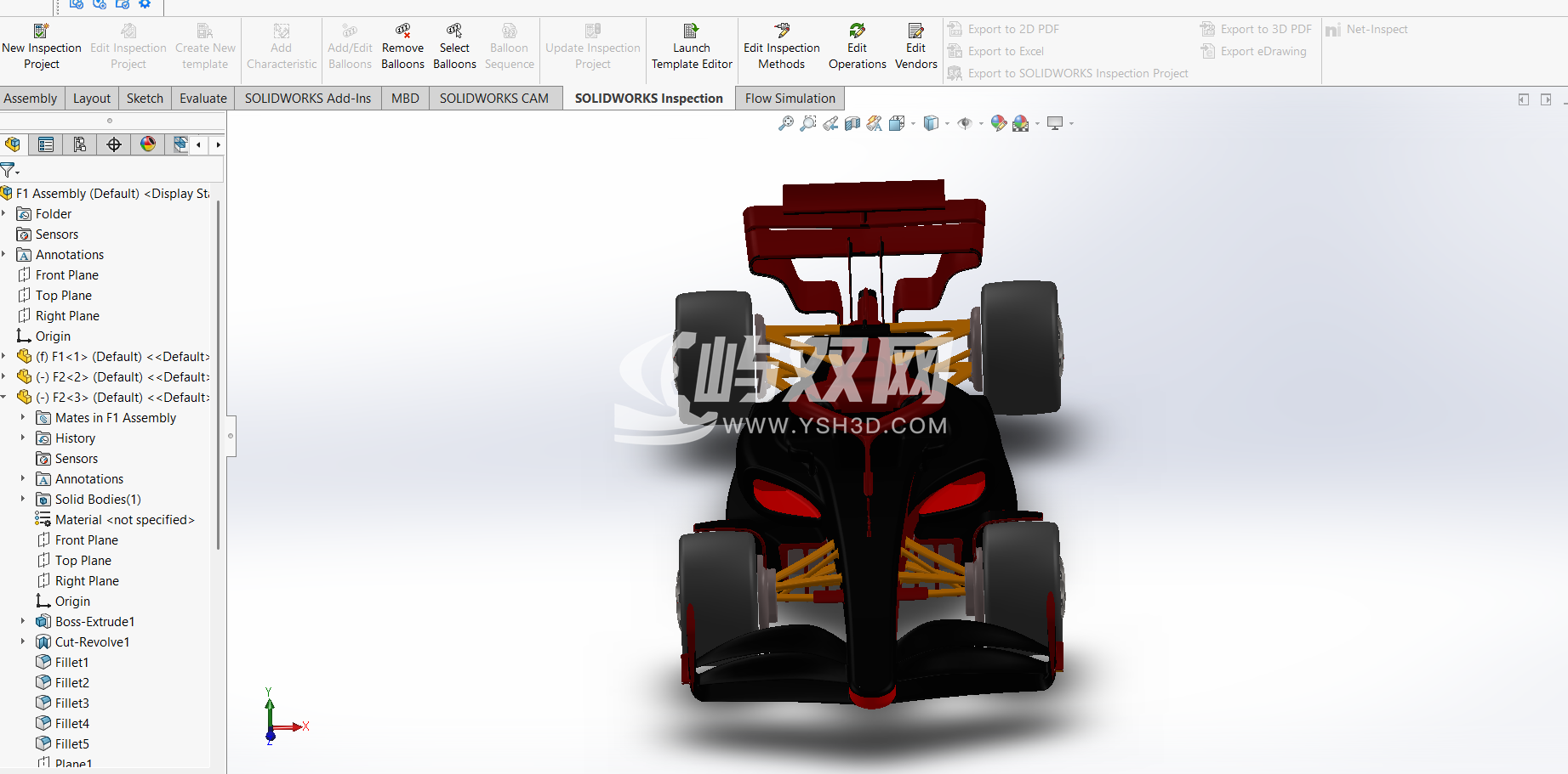 F1 赛车-solidworks