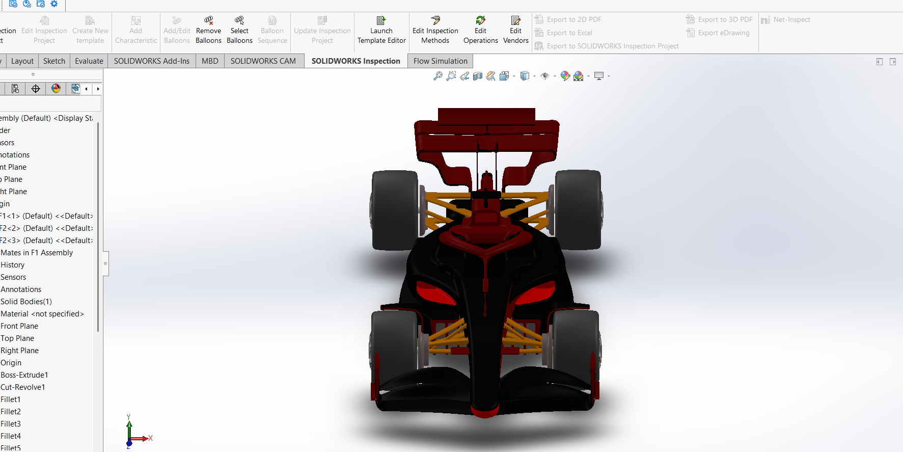 F1 赛车-solidworks