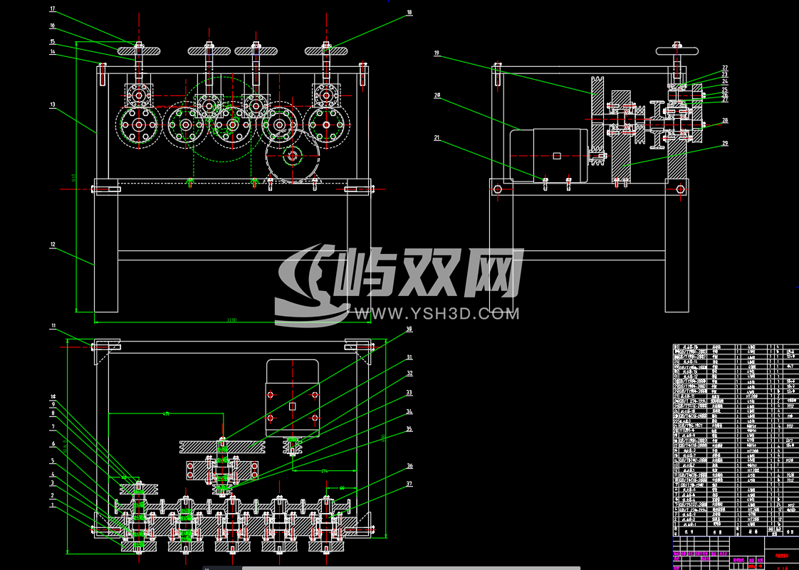 钢筋校直机CAD