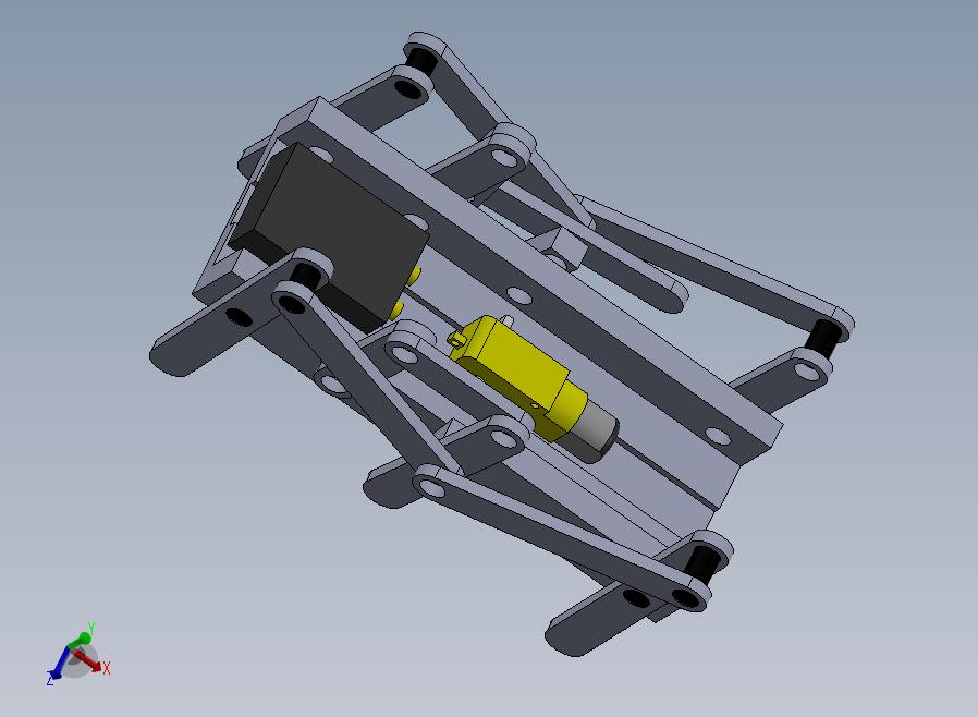 arana六足连杆行走结构3D图纸+Solidworks设计