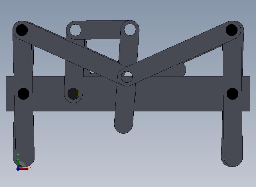 arana六足连杆行走结构3D图纸+Solidworks设计