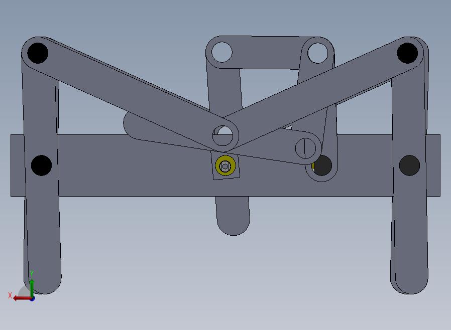 arana六足连杆行走结构3D图纸+Solidworks设计