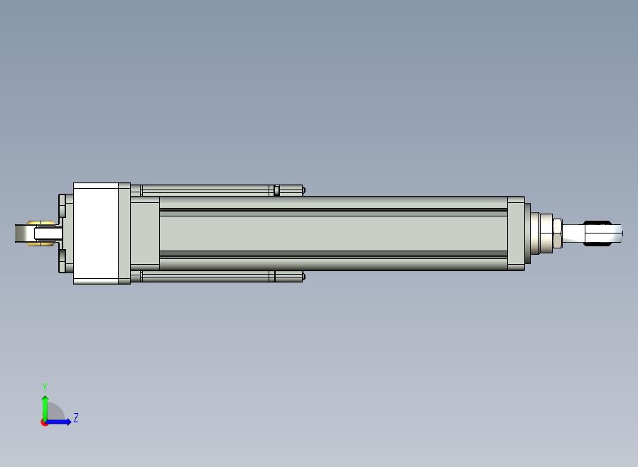 02-R210-80法兰-尾部关节轴承+杆端关节轴承-B电缸