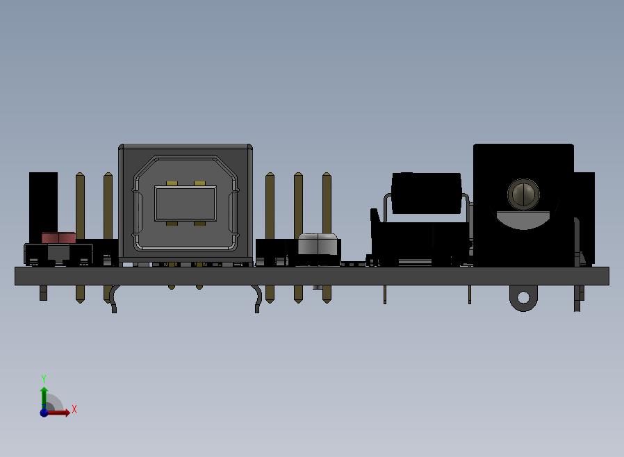 Arduino+UNO电子开发板3D数模图纸+Solidworks设计