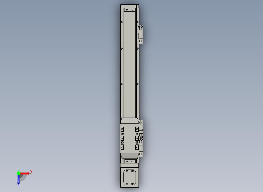 50型 导轨内嵌式直线滑台模组 100W马达任意位置安装DZ50-300-MS