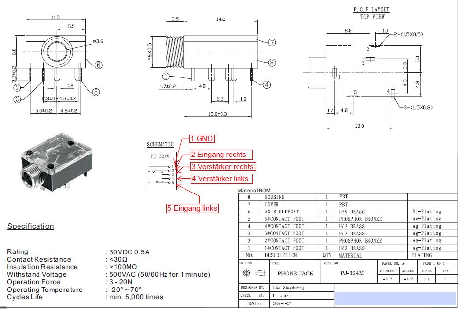 EBS353.5毫米立体声接口