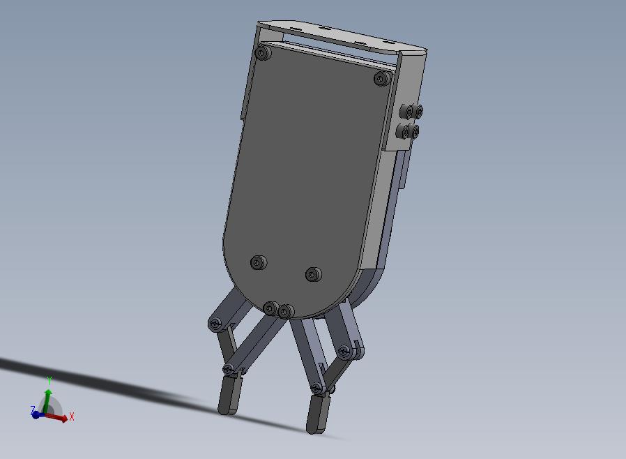 4+bars+mechanism+gripper四杆机构夹爪3D图纸+Solidworks设计