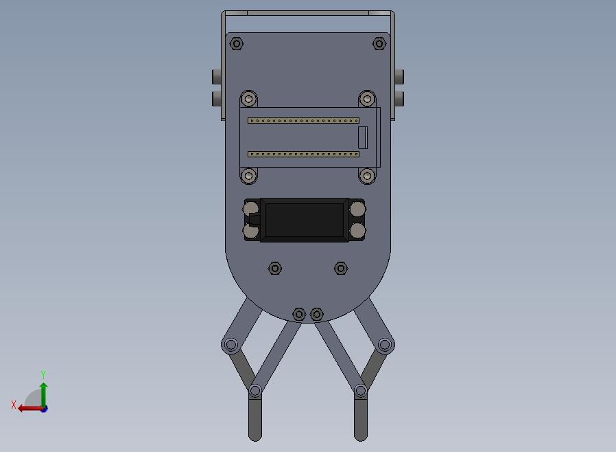 4+bars+mechanism+gripper四杆机构夹爪3D图纸+Solidworks设计