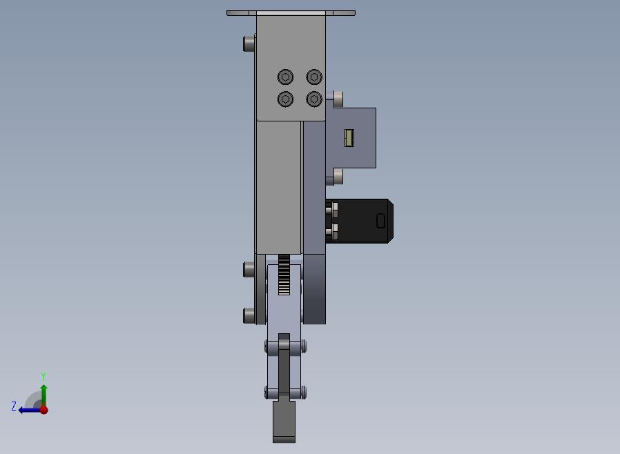 4+bars+mechanism+gripper四杆机构夹爪3D图纸+Solidworks设计