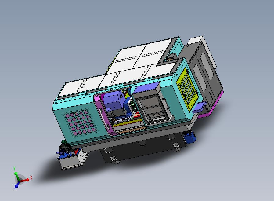 IRT 500数控加工中心3D数模图纸 Solidworks设计