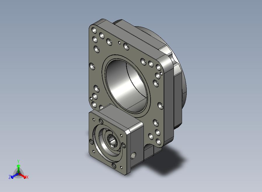 HRG280-10速比-(HRG280-10-01 过渡法兰)-(三菱1-1.5KW)-(24-110-145-M8)中空旋转平台 HRG280-10