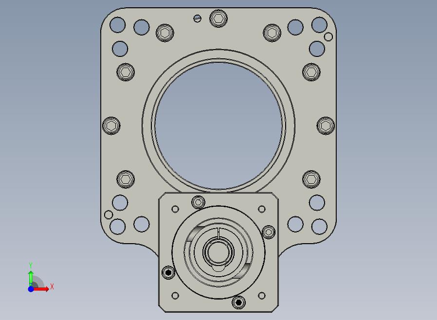 HRG280-10速比-(HRG280-10-01 过渡法兰)-(三菱1-1.5KW)-(24-110-145-M8)中空旋转平台 HRG280-10