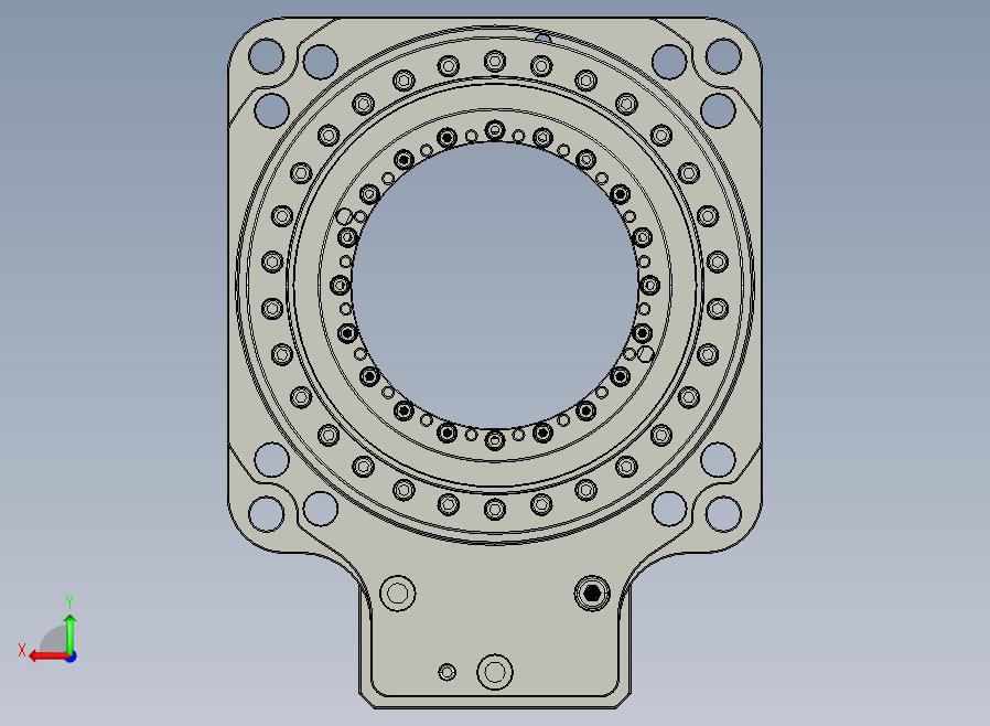 HRG280-10速比-(HRG280-10-01 过渡法兰)-(三菱1-1.5KW)-(24-110-145-M8)中空旋转平台 HRG280-10