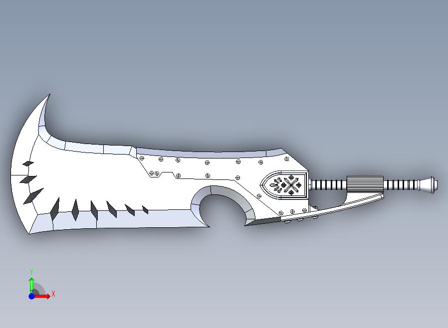 Buster+sword斩铁剑3D数模图纸+STEP格式