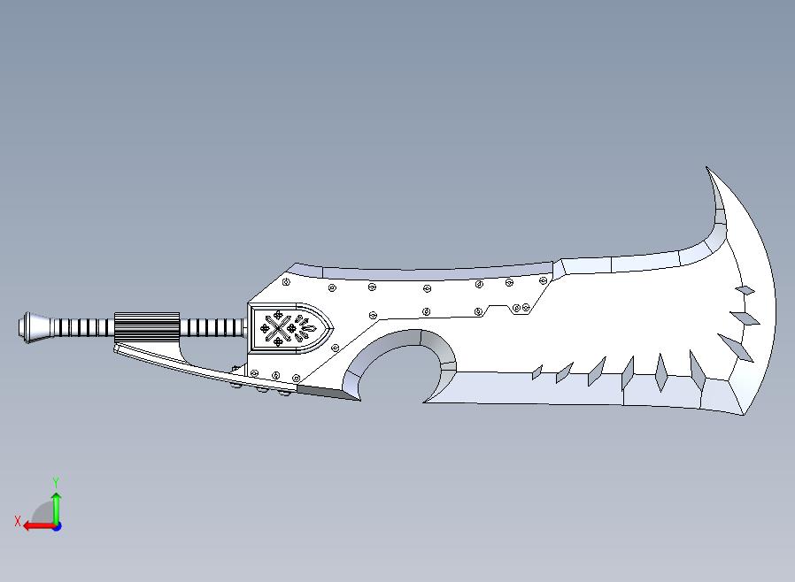 Buster+sword斩铁剑3D数模图纸+STEP格式