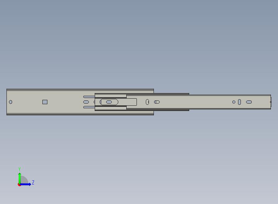 HUBEN-BM-45抽屉滑轨3D图纸+STEP格式