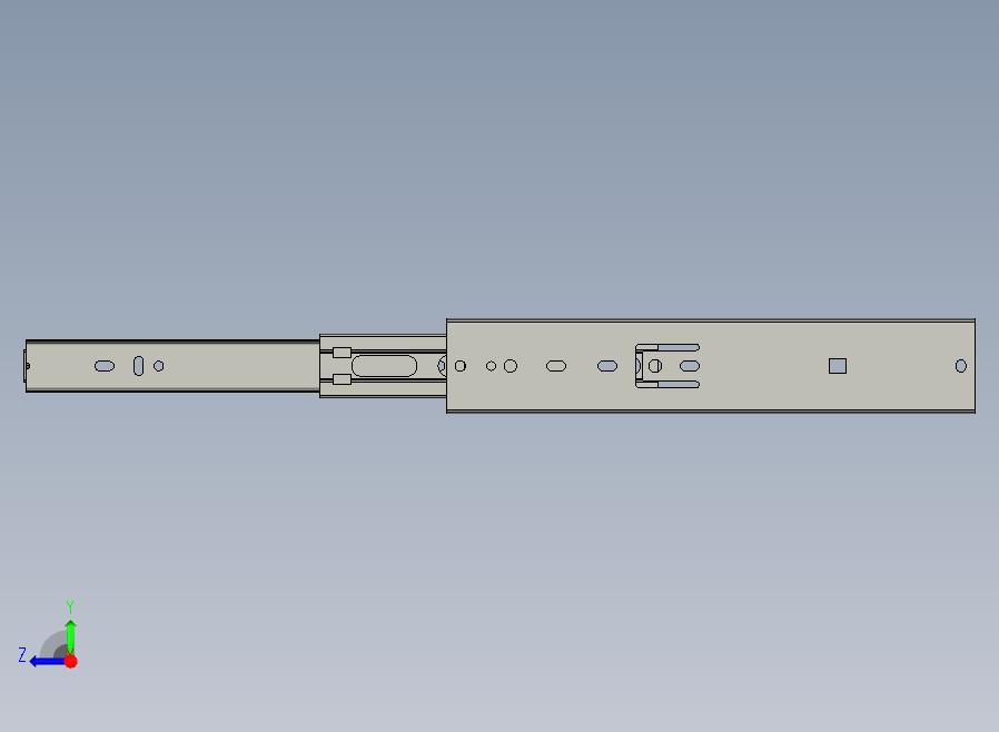 HUBEN-BM-45抽屉滑轨3D图纸+STEP格式