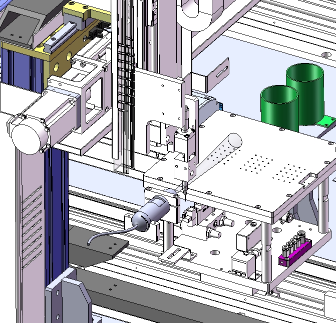 手机自动点胶固化设备3D数模图纸 x_t格式