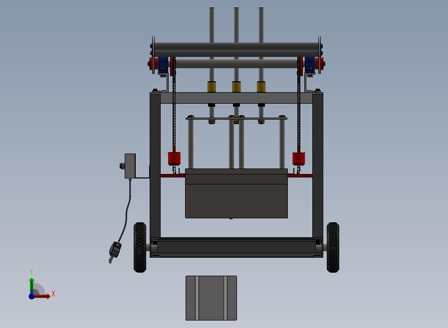 手动制砖机3D数模图纸+Solidworks设计