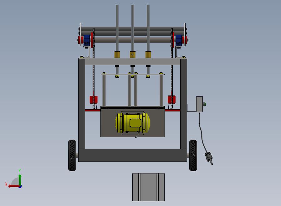 手动制砖机3D数模图纸+Solidworks设计