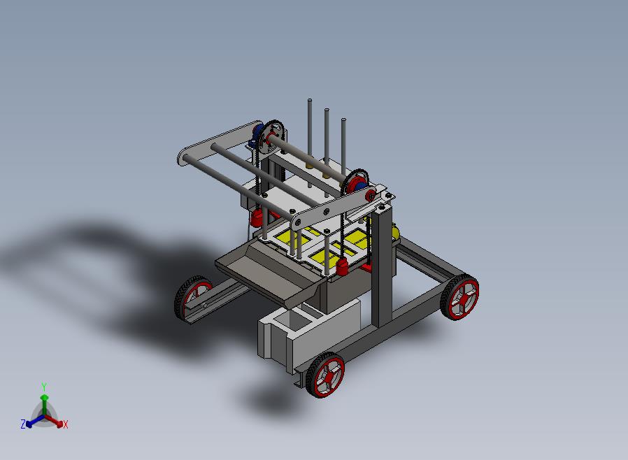 手动制砖机3D数模图纸+Solidworks设计